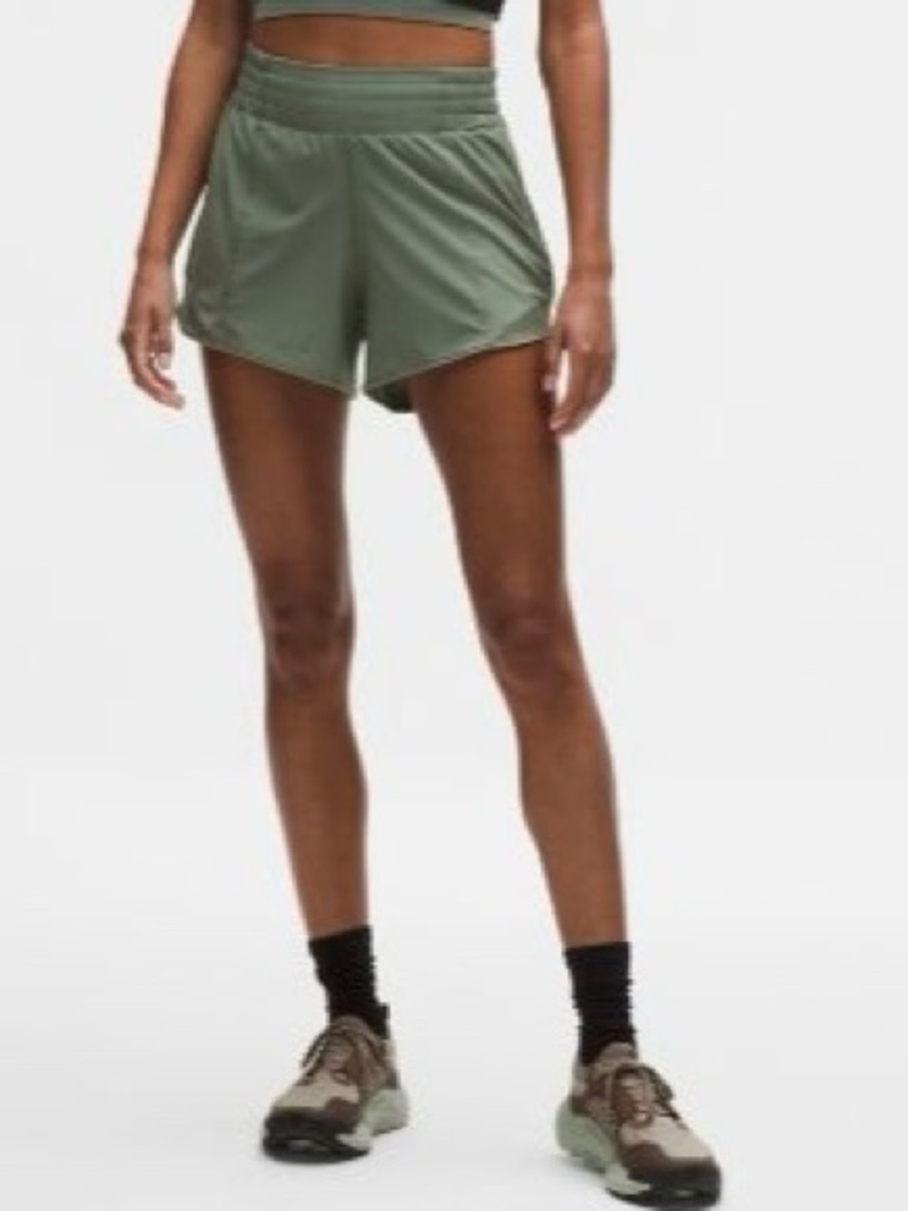 lululemon athletica Olive Green High-Rise Athletic Shorts